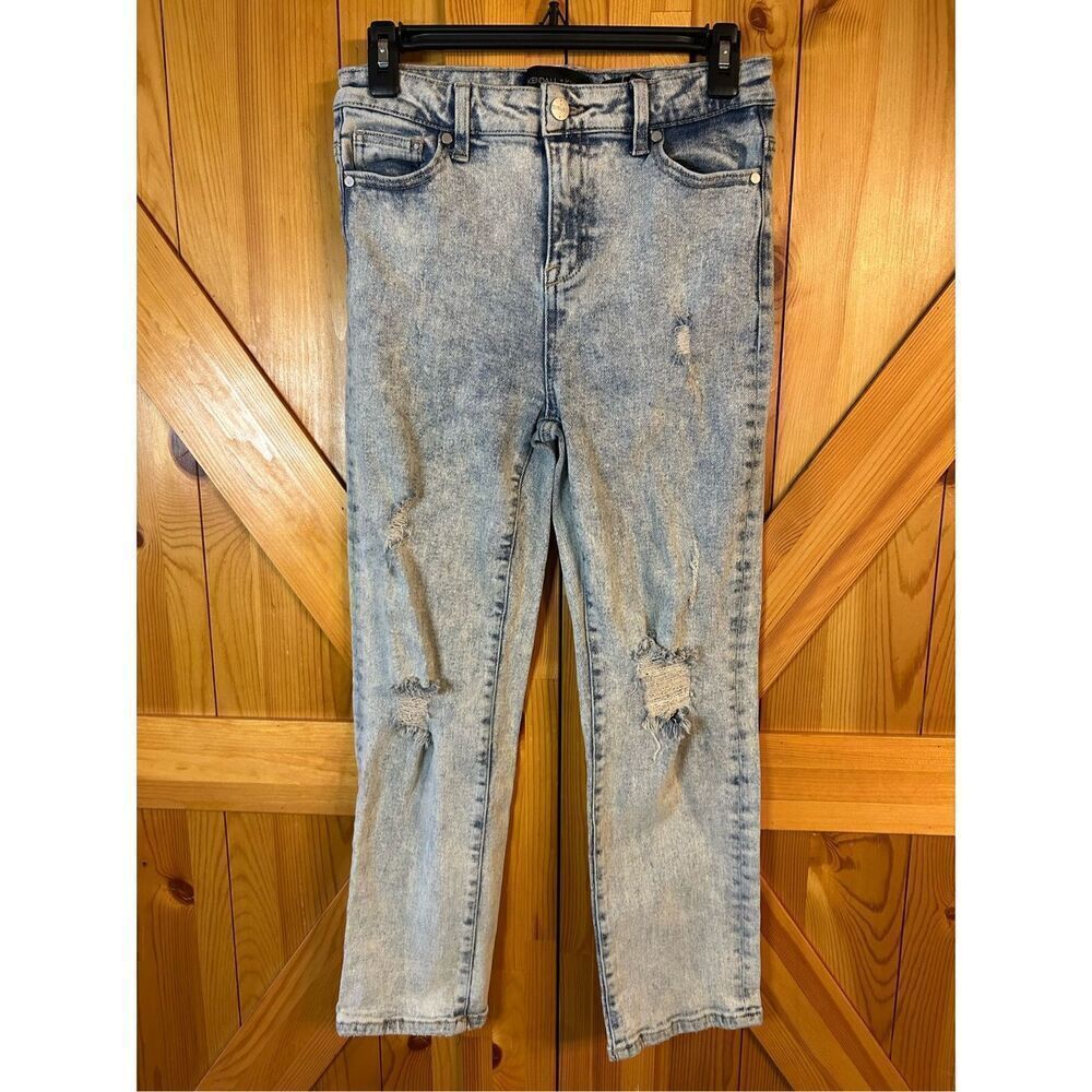 Kendall + Kylie icon high rise straight size 3/26 denim cropped Jeans (0181)